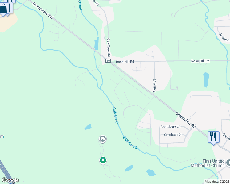map of restaurants, bars, coffee shops, grocery stores, and more near 2571 Grandview Road in Millbrook