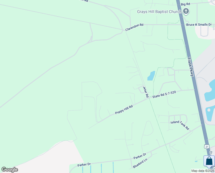 map of restaurants, bars, coffee shops, grocery stores, and more near 54 Washington Family Road in Beaufort
