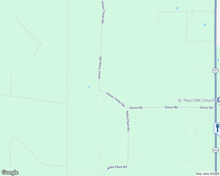map of restaurants, bars, coffee shops, grocery stores, and more near 1719 Arkla Plant Road in Haughton