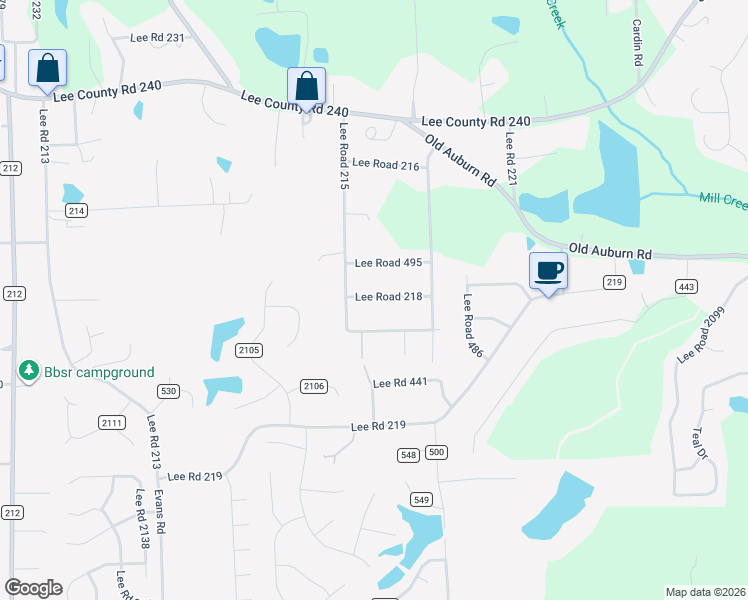 map of restaurants, bars, coffee shops, grocery stores, and more near 70 Lee Road 218 in Phenix City