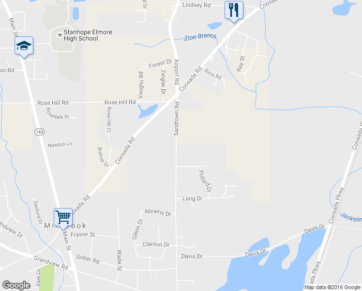 map of restaurants, bars, coffee shops, grocery stores, and more near 3920 Sandtown Rd in Millbrook