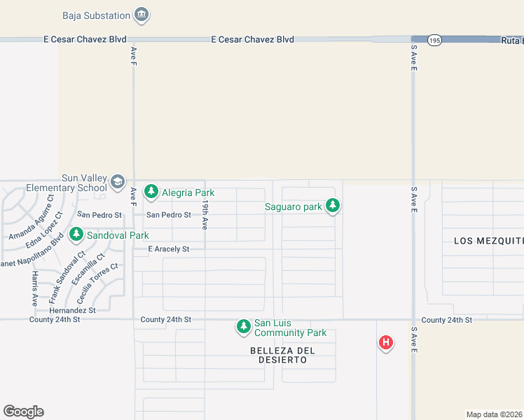 map of restaurants, bars, coffee shops, grocery stores, and more near 4044 San Pedro Street in San Luis
