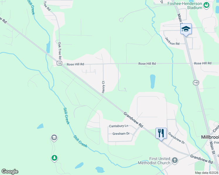 map of restaurants, bars, coffee shops, grocery stores, and more near 3902-3910 Henry Court in Millbrook