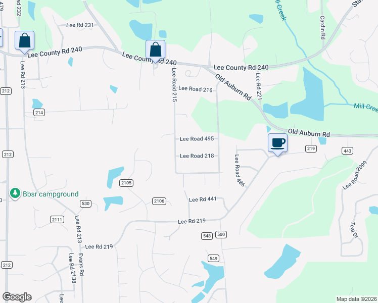 map of restaurants, bars, coffee shops, grocery stores, and more near 70 Lee Road 218 in Phenix City