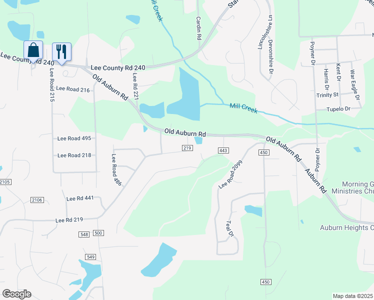 map of restaurants, bars, coffee shops, grocery stores, and more near 670 Lee Road 0236 in Phenix City