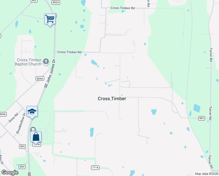 map of restaurants, bars, coffee shops, grocery stores, and more near 3600 Trails End Road in Burleson