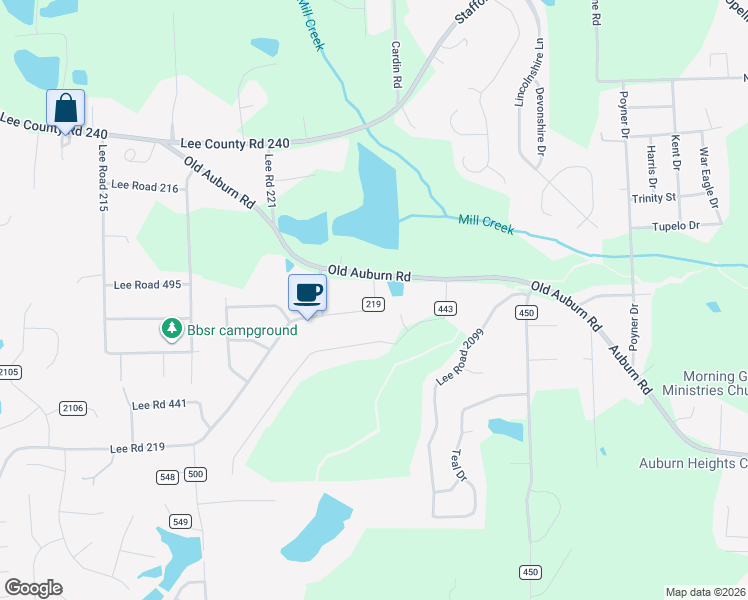 map of restaurants, bars, coffee shops, grocery stores, and more near 670 Lee Road 0236 in Phenix City