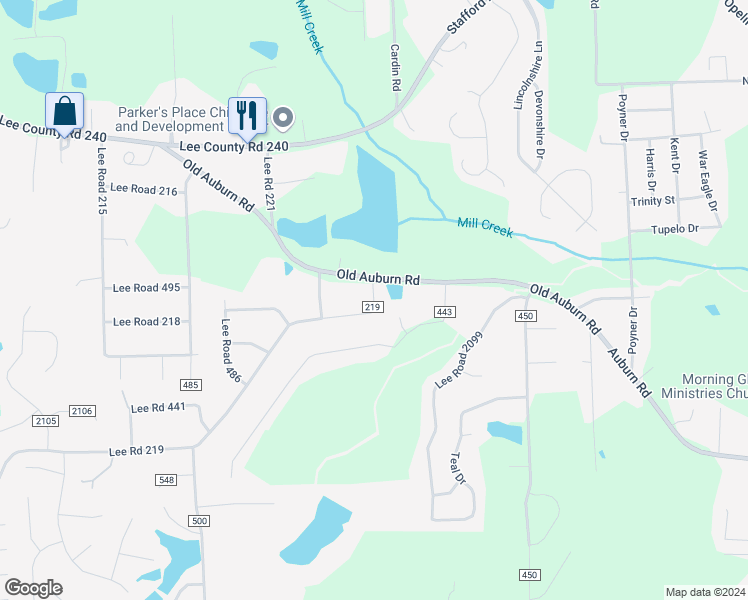 map of restaurants, bars, coffee shops, grocery stores, and more near 670 Lee Road 0236 in Phenix City