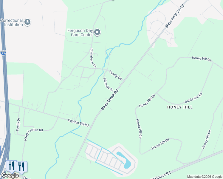 map of restaurants, bars, coffee shops, grocery stores, and more near 4019 Bees Creek Road in Ridgeland