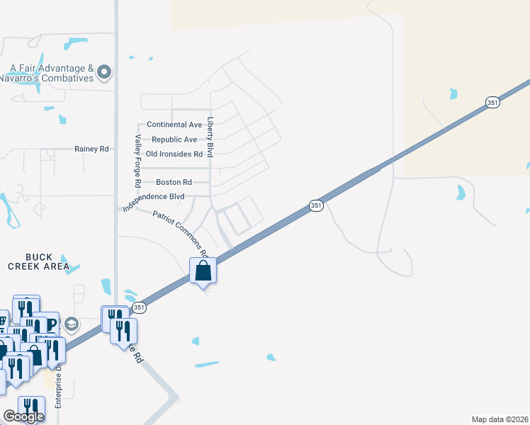 map of restaurants, bars, coffee shops, grocery stores, and more near 2424 Homestead Place in Abilene