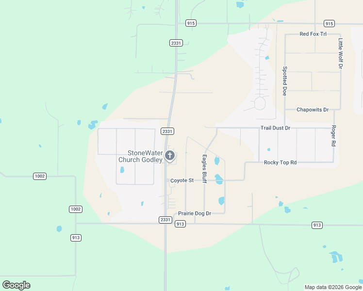 map of restaurants, bars, coffee shops, grocery stores, and more near 12653 Farm to Market Road 2331 in Godley