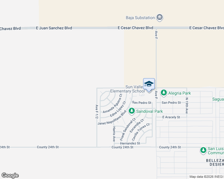 map of restaurants, bars, coffee shops, grocery stores, and more near Unnamed Road in San Luis