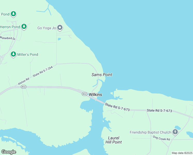 map of restaurants, bars, coffee shops, grocery stores, and more near 128 Alston Road in Beaufort