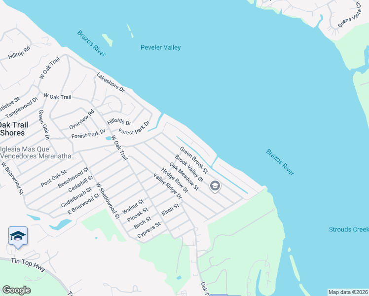 map of restaurants, bars, coffee shops, grocery stores, and more near 3900 Green Brook Street in Granbury