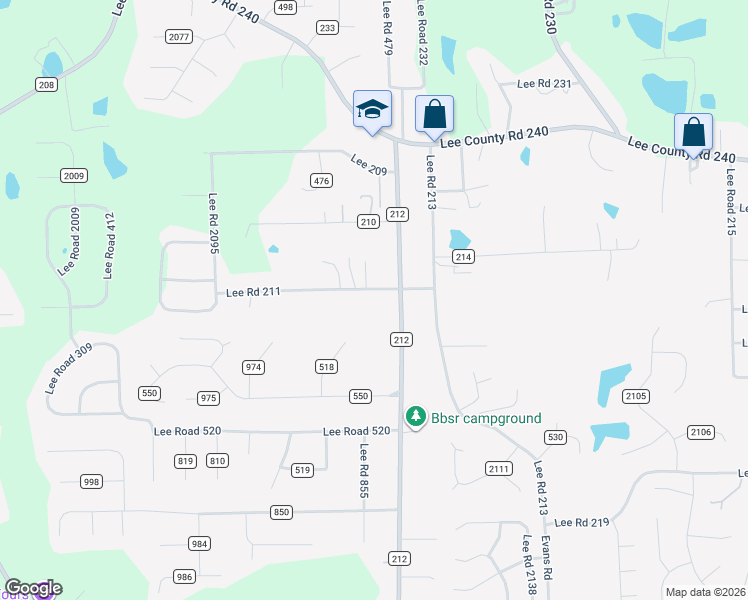 map of restaurants, bars, coffee shops, grocery stores, and more near 159 Lee Road 211 in Phenix City