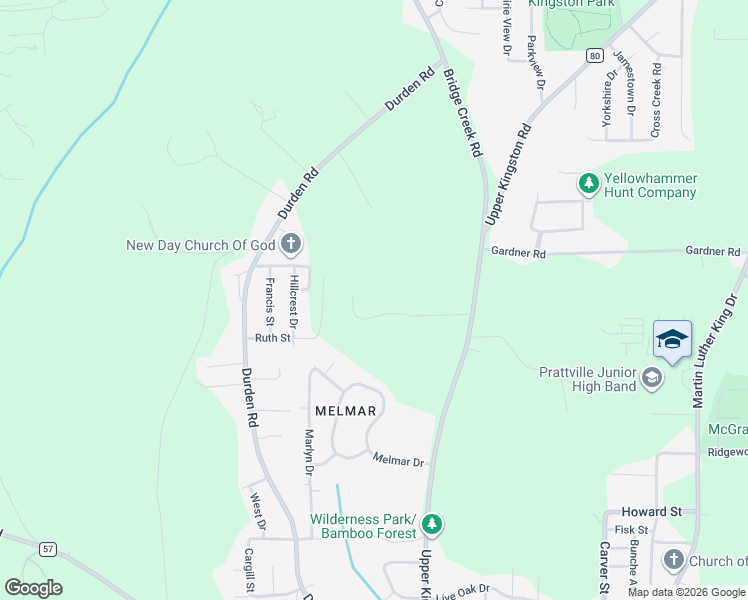 map of restaurants, bars, coffee shops, grocery stores, and more near 102 Jordan Crossing in Prattville