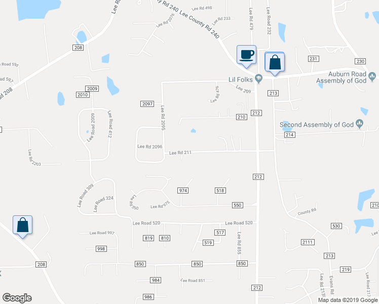 map of restaurants, bars, coffee shops, grocery stores, and more near 427 Lee Road 211 in Phenix City