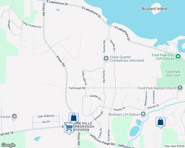 map of restaurants, bars, coffee shops, grocery stores, and more near 6115 Access Road Drive in Shreveport