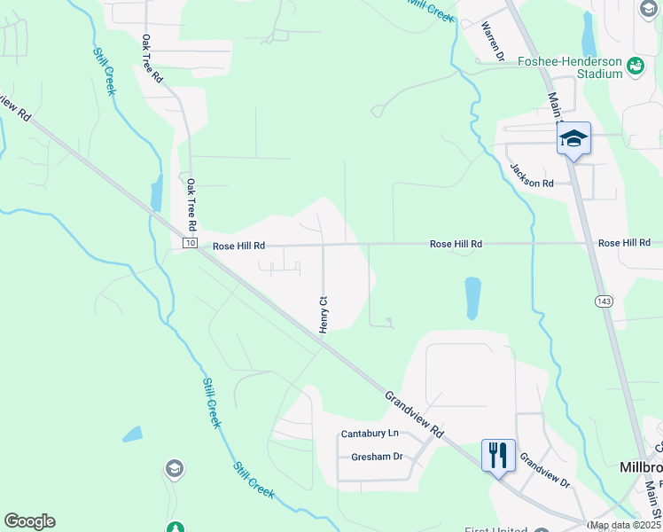 map of restaurants, bars, coffee shops, grocery stores, and more near 4050 Henry Court in Millbrook