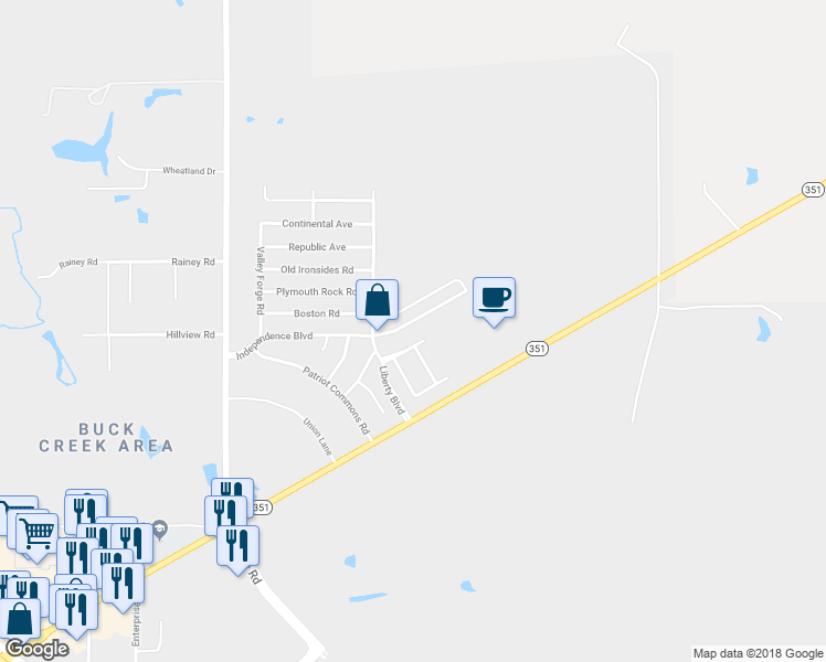 map of restaurants, bars, coffee shops, grocery stores, and more near 2341 Independence Boulevard in Abilene