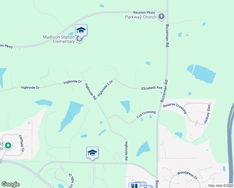 map of restaurants, bars, coffee shops, grocery stores, and more near 125 Elizabeth Avenue in Madison