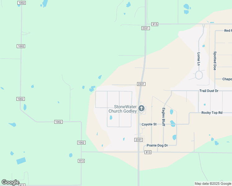 map of restaurants, bars, coffee shops, grocery stores, and more near 12997 Farm to Market Road 2331 in Godley