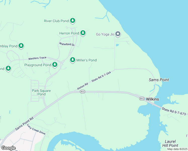 map of restaurants, bars, coffee shops, grocery stores, and more near 43 Alston Road in Beaufort