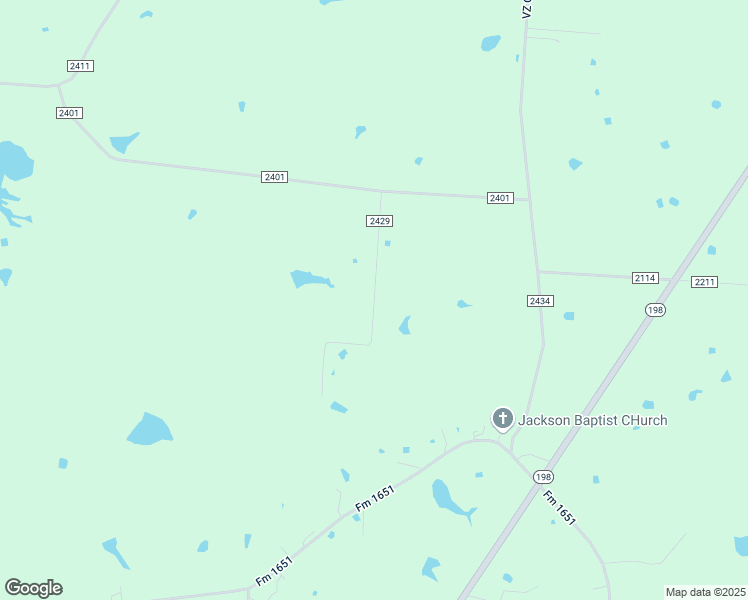 map of restaurants, bars, coffee shops, grocery stores, and more near County Road 2429 in Van Zandt County