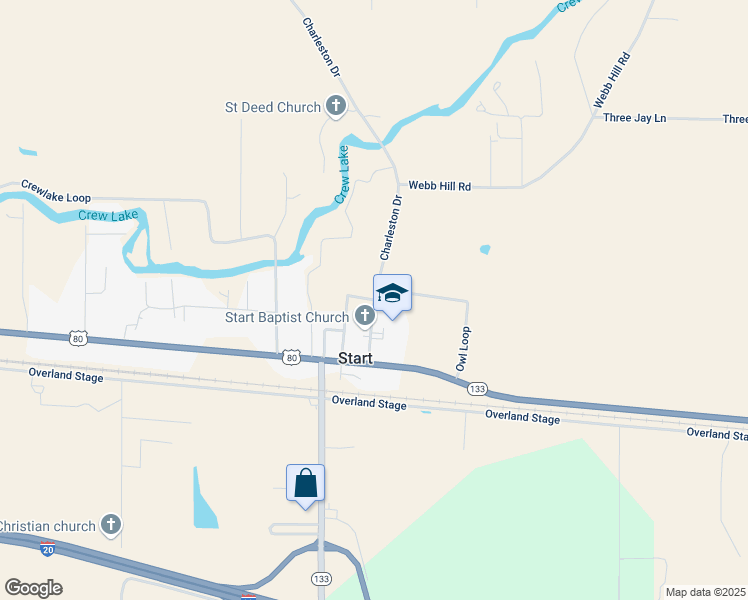 map of restaurants, bars, coffee shops, grocery stores, and more near 834 Charleston Drive in Rayville