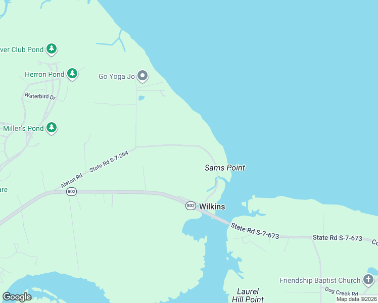 map of restaurants, bars, coffee shops, grocery stores, and more near 110 State Road S-7-264 in Beaufort