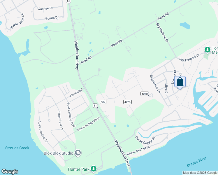 map of restaurants, bars, coffee shops, grocery stores, and more near 3208 North Roadrunner Court in Granbury