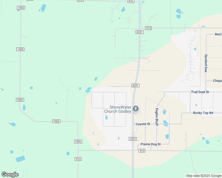 map of restaurants, bars, coffee shops, grocery stores, and more near 12997 Farm to Market Road 2331 in Godley
