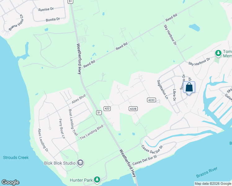 map of restaurants, bars, coffee shops, grocery stores, and more near 3208 North Roadrunner Court in Granbury