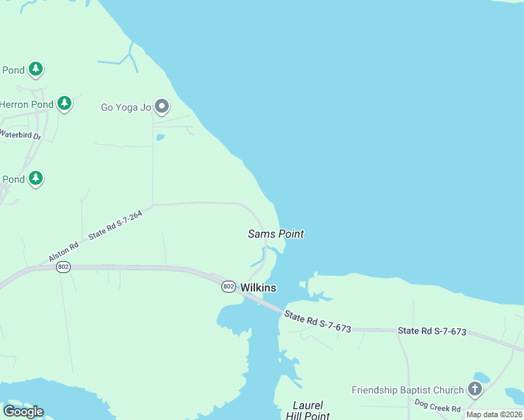 map of restaurants, bars, coffee shops, grocery stores, and more near 110-128 State Road S-7-264 in Beaufort
