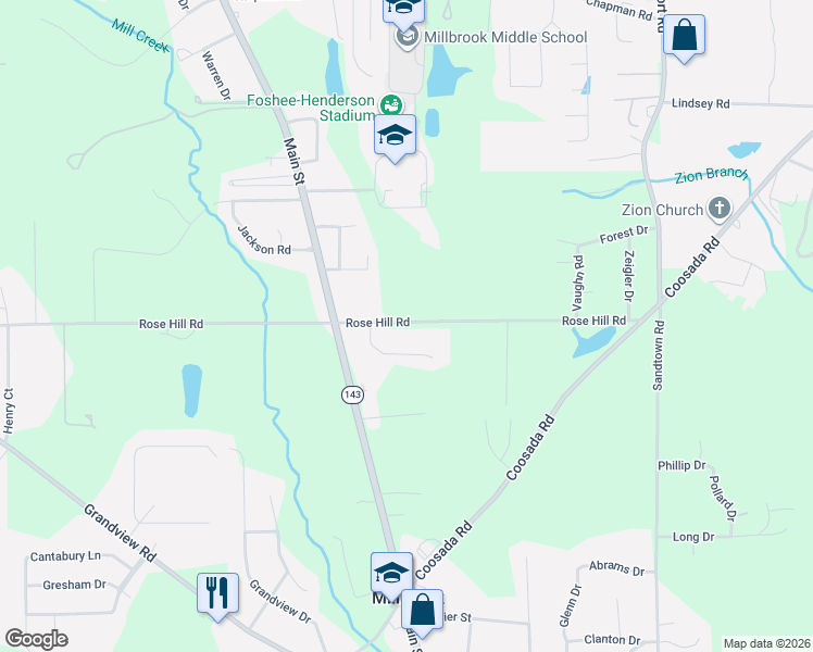 map of restaurants, bars, coffee shops, grocery stores, and more near 11 Rosedale Place in Millbrook