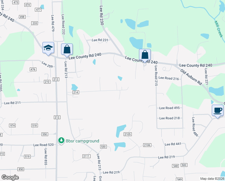 map of restaurants, bars, coffee shops, grocery stores, and more near 384 Lee Road 214 in Phenix City