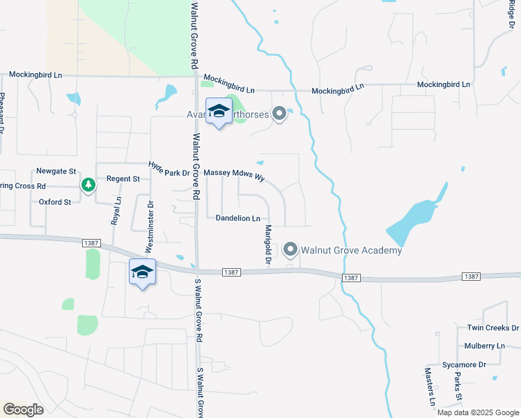 map of restaurants, bars, coffee shops, grocery stores, and more near 749 Marigold Drive in Midlothian