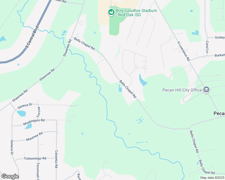 map of restaurants, bars, coffee shops, grocery stores, and more near 624 Bells Chapel Road in Waxahachie