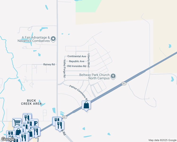 map of restaurants, bars, coffee shops, grocery stores, and more near 2410 Plymouth Rock Road in Abilene