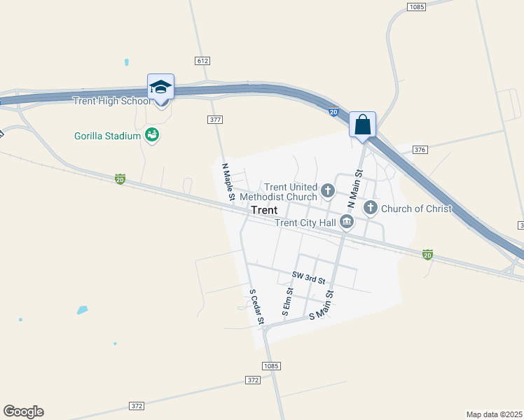 map of restaurants, bars, coffee shops, grocery stores, and more near in Trent