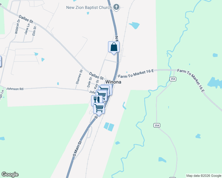 map of restaurants, bars, coffee shops, grocery stores, and more near in Winona