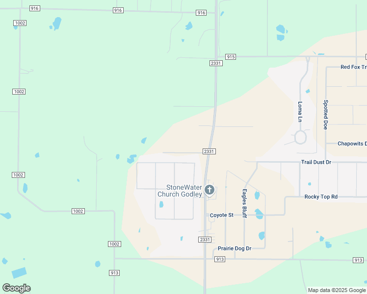 map of restaurants, bars, coffee shops, grocery stores, and more near 12997 Farm to Market Road 2331 in Godley