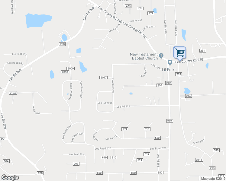 map of restaurants, bars, coffee shops, grocery stores, and more near 745 County Road 2095 in Phenix City