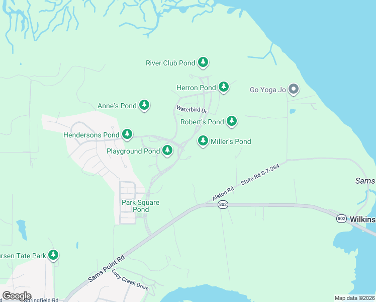 map of restaurants, bars, coffee shops, grocery stores, and more near 14 Coosaw Point Boulevard in Beaufort