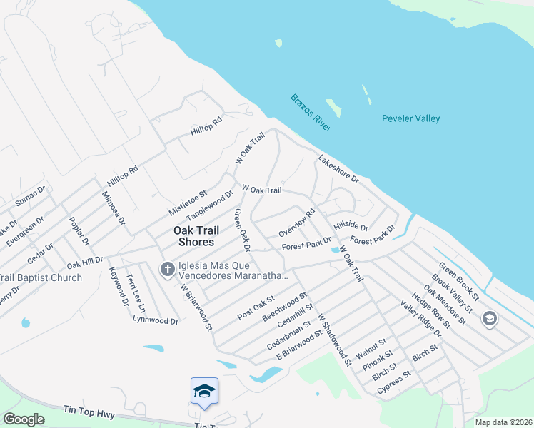 map of restaurants, bars, coffee shops, grocery stores, and more near 2816 North Mountain View Road in Granbury