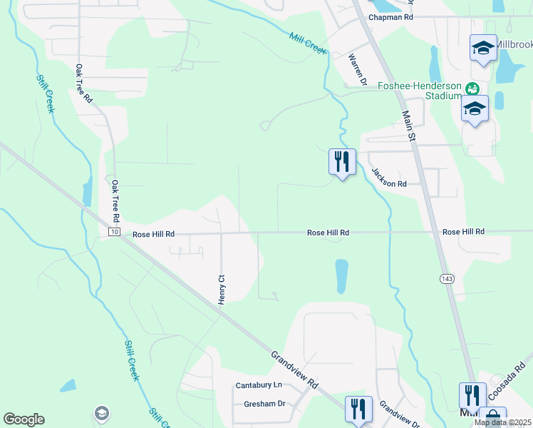map of restaurants, bars, coffee shops, grocery stores, and more near 3115 Old Mill Run in Millbrook