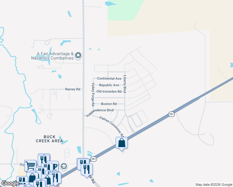 map of restaurants, bars, coffee shops, grocery stores, and more near 2257 Old Ironsides Road in Abilene