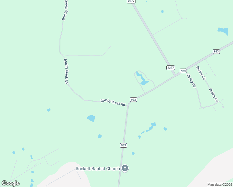 map of restaurants, bars, coffee shops, grocery stores, and more near 451 Brushy Creek Road in Red Oak