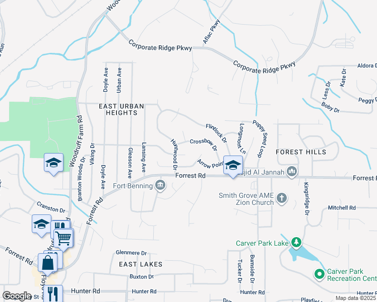 map of restaurants, bars, coffee shops, grocery stores, and more near 6021 Norton Street in Columbus