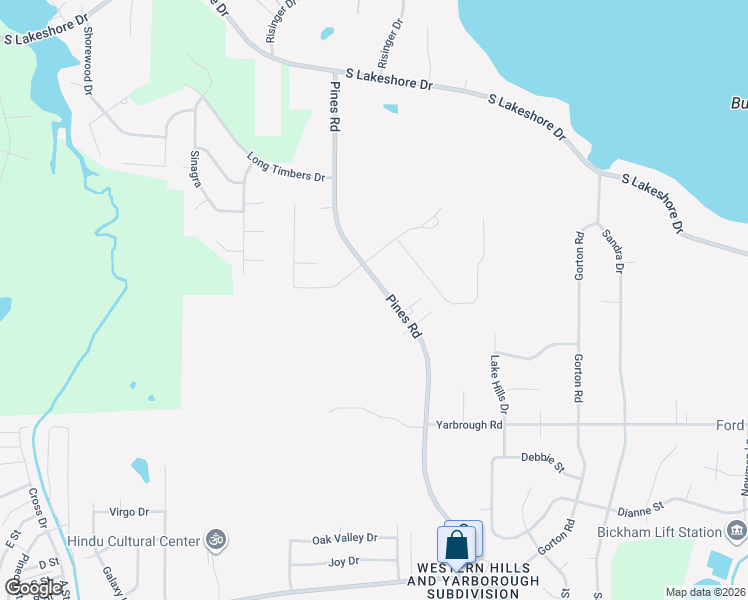 map of restaurants, bars, coffee shops, grocery stores, and more near 3216 Pines Road in Shreveport